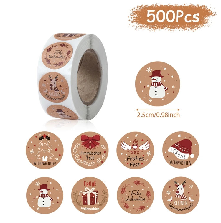 500Pcs Christmas Stickers Set