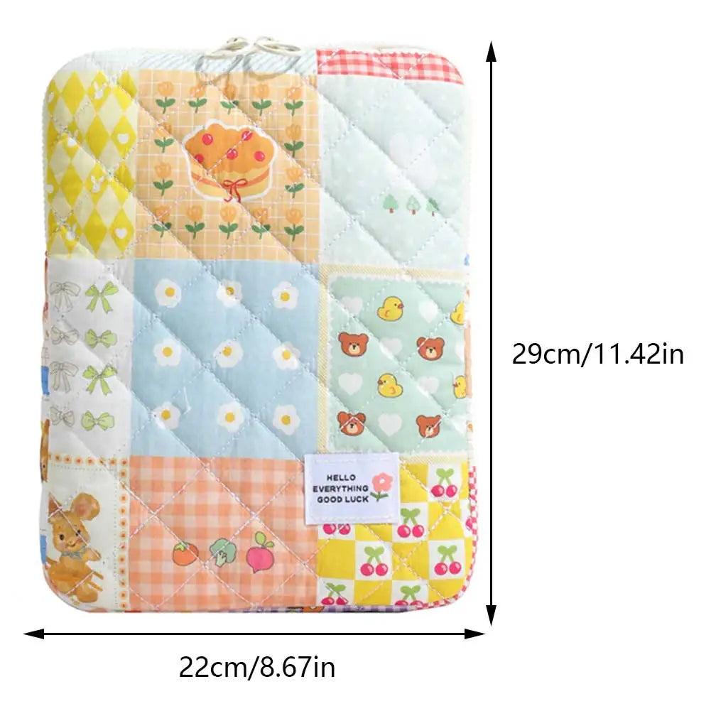 11/13/15 Inch Flower Pattern Laptop Sleeve Case Bag Shockproof Computer Cover Bag Laptop Protective Bag for MacBook Air Ipad