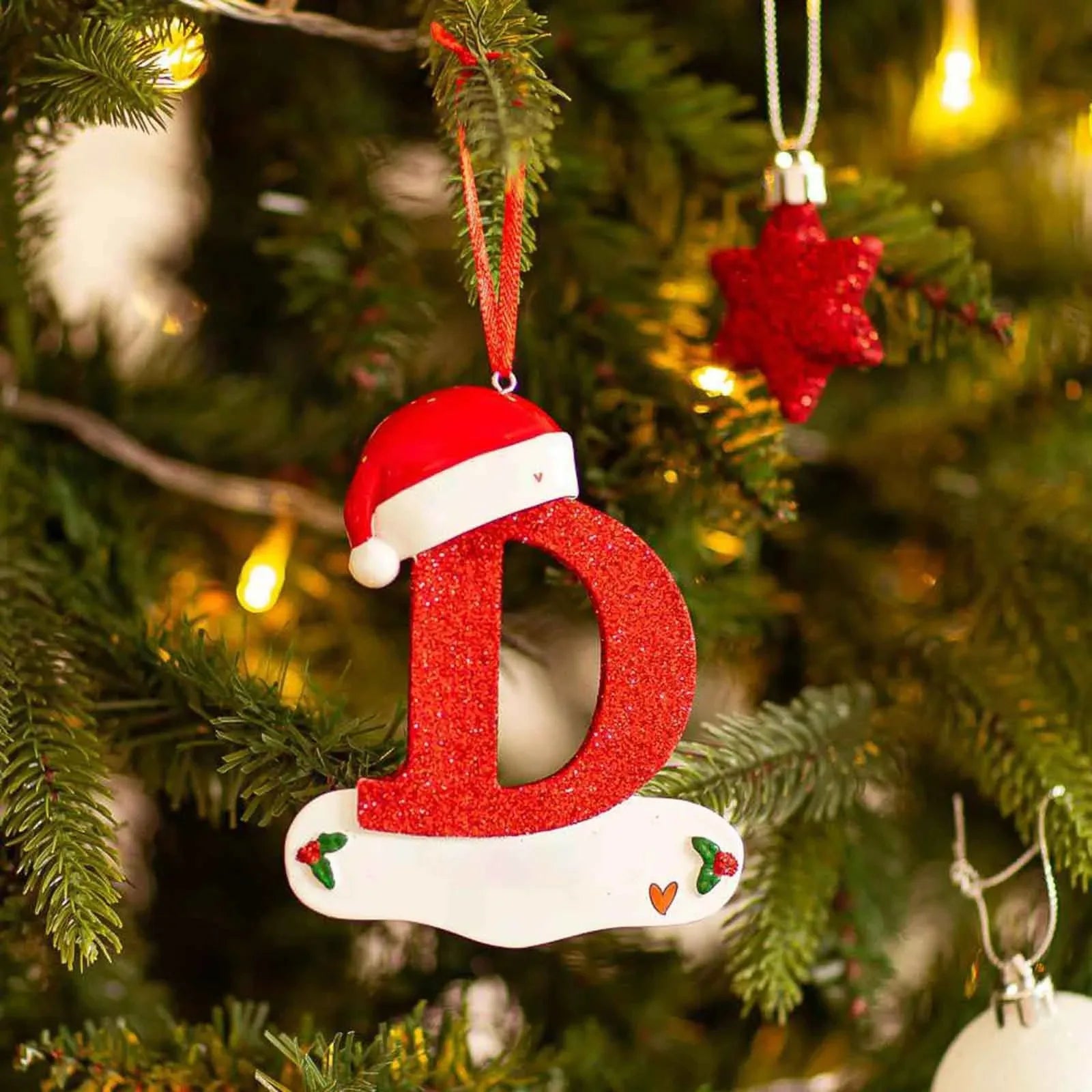Christmas Tree Decoration for Home 2025 Letter Pendant