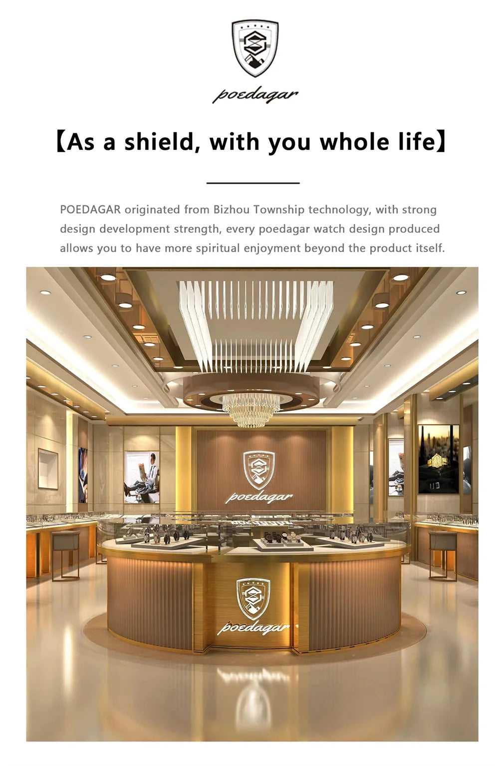 POEDAGAR Luxury Men's Stainless Steel Sport Watch