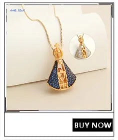 Rotatable Crown Cross Necklace