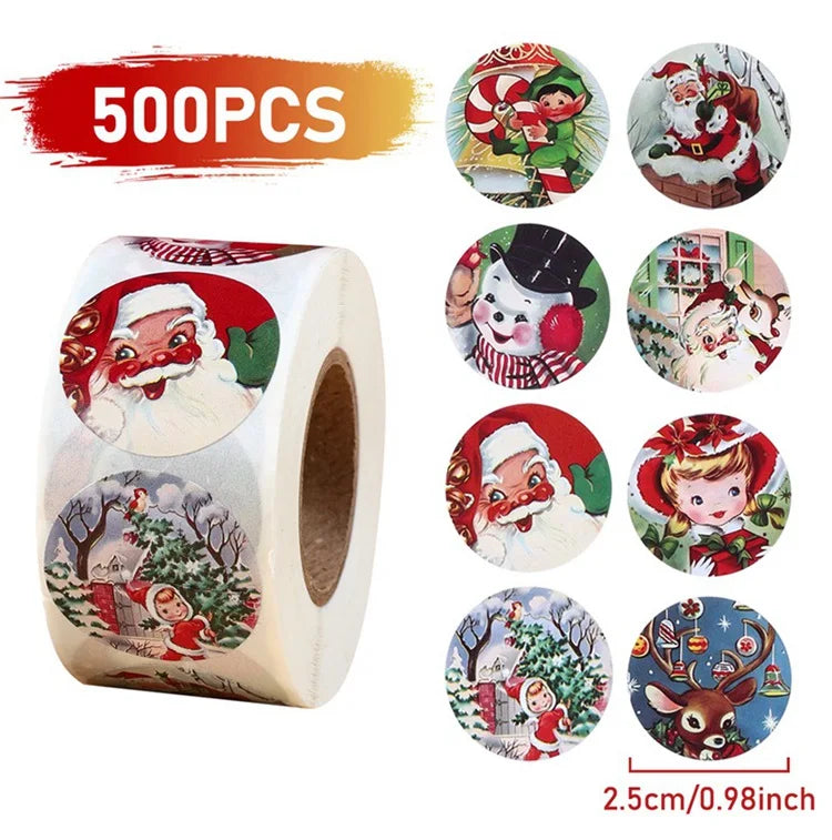 500Pcs Christmas Stickers Set