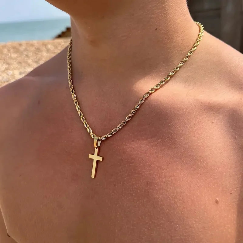 Minimalist Gold Cross Necklace
