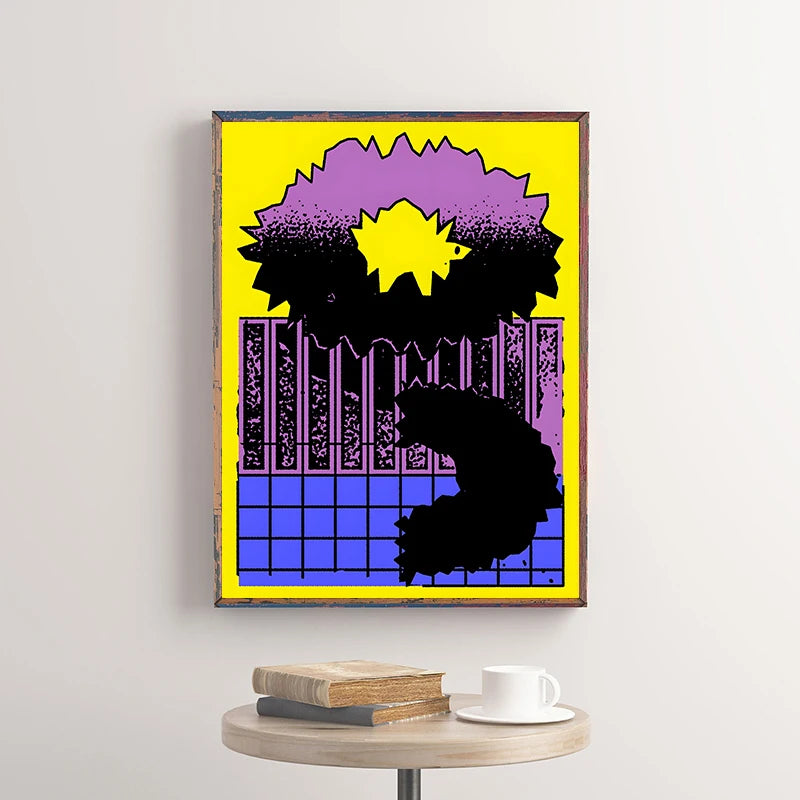 Vintage Abstract Canvas Wall Art Poster