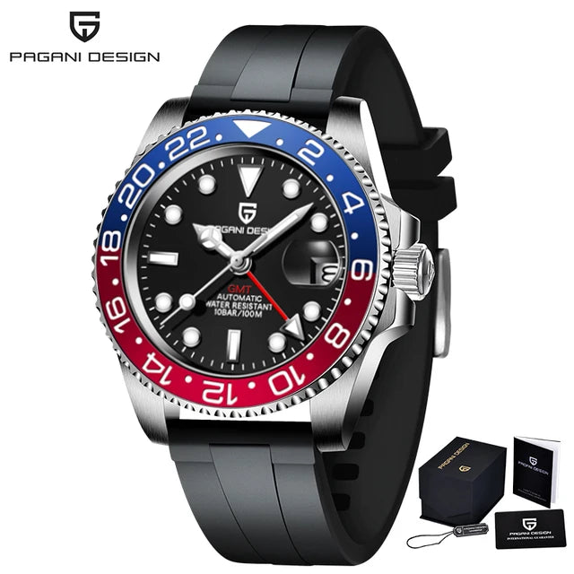 Luxury Automatic GMT Watch – 40MM Sapphire Steel Precision