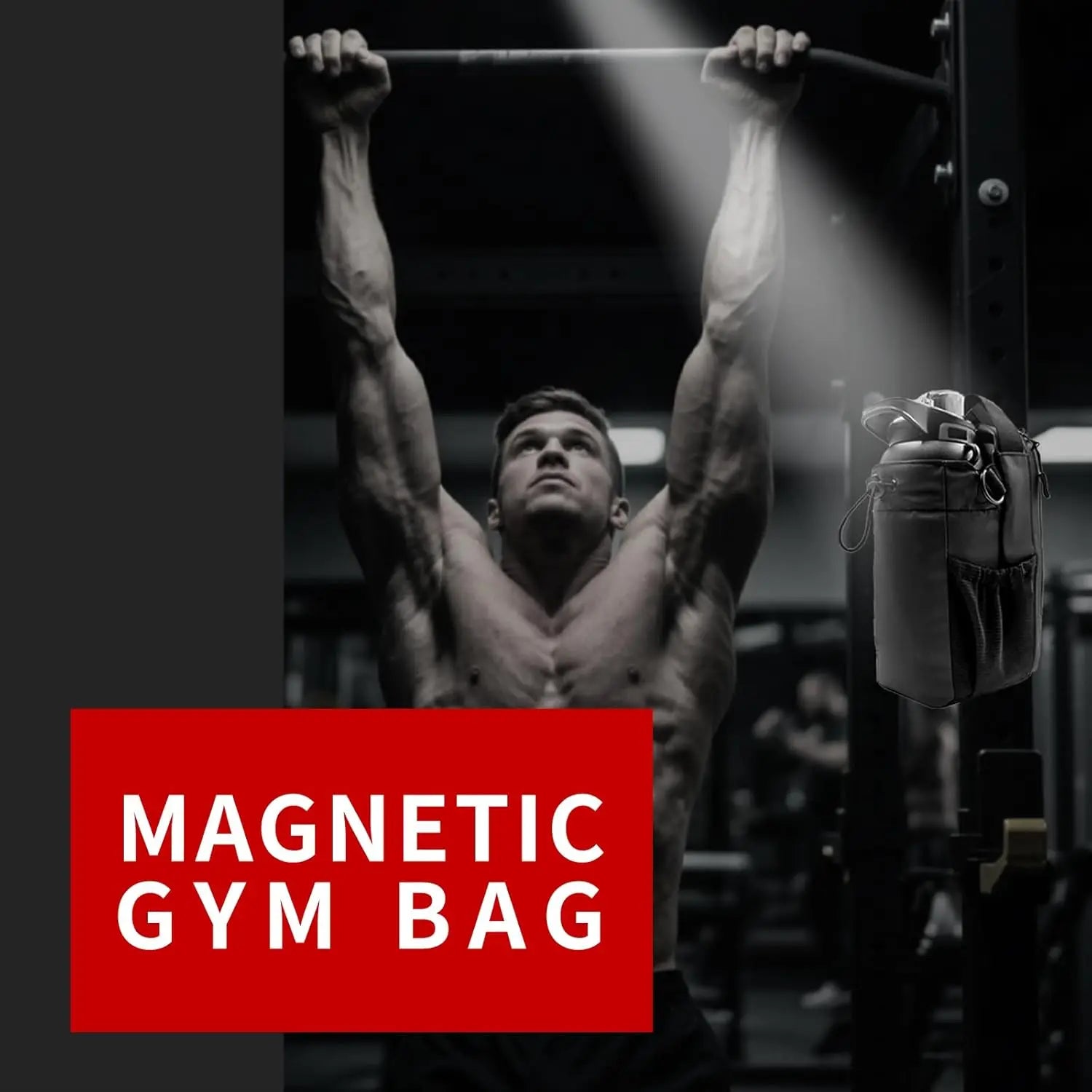 Magnetic Gym Water Bottle & Phone Storage Bag