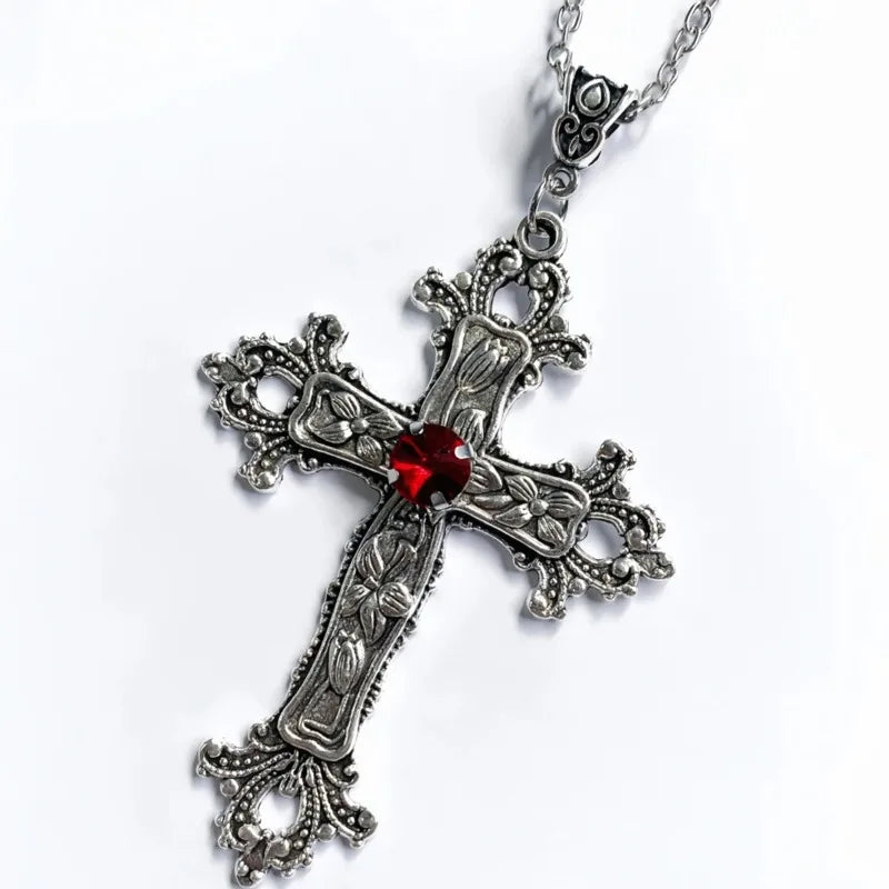 Gothic Irregular Cross Necklace