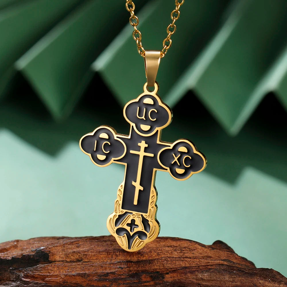 Eastern Orthodox Cross Necklace