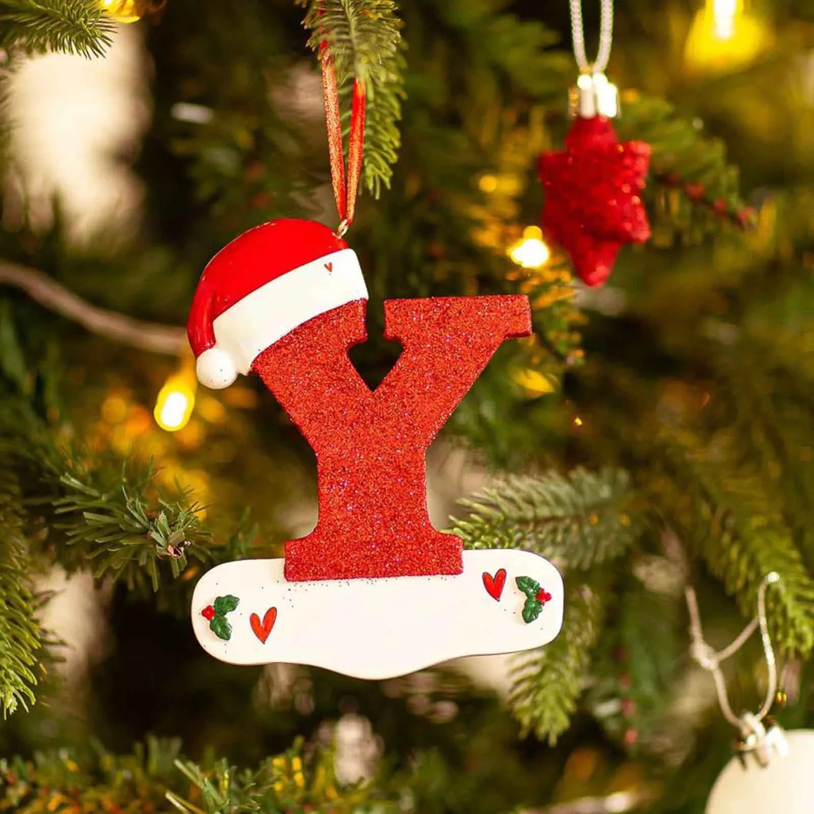Christmas Tree Decoration for Home 2025 Letter Pendant