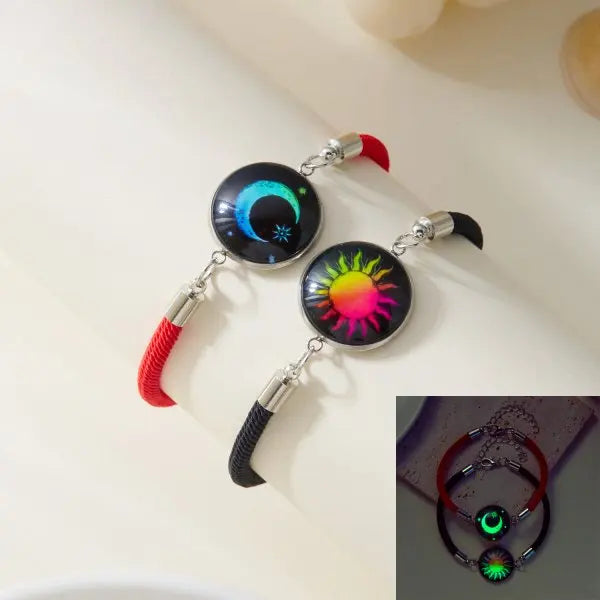 Luminous Sun & Moon Couple Bracelets