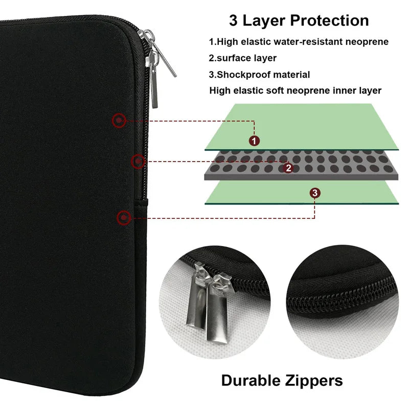 Portable Multi-Size Laptop Sleeve & Carry Bag