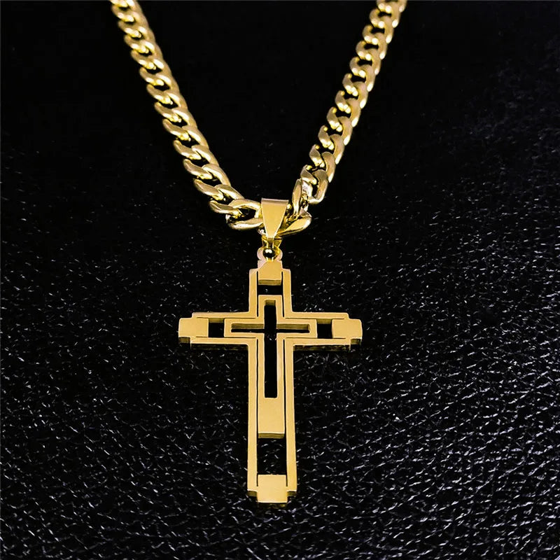 Urban Gold Cross Necklace