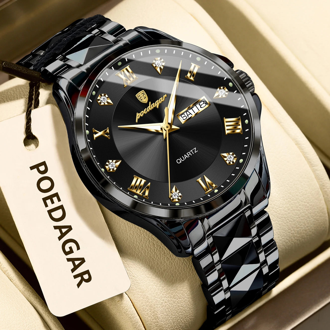 POEDAGAR Luxury Men's Quartz Watch