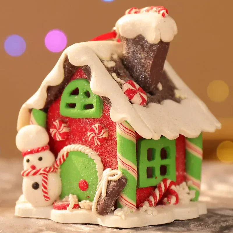 LED Light Christmas Gingerbread Small House