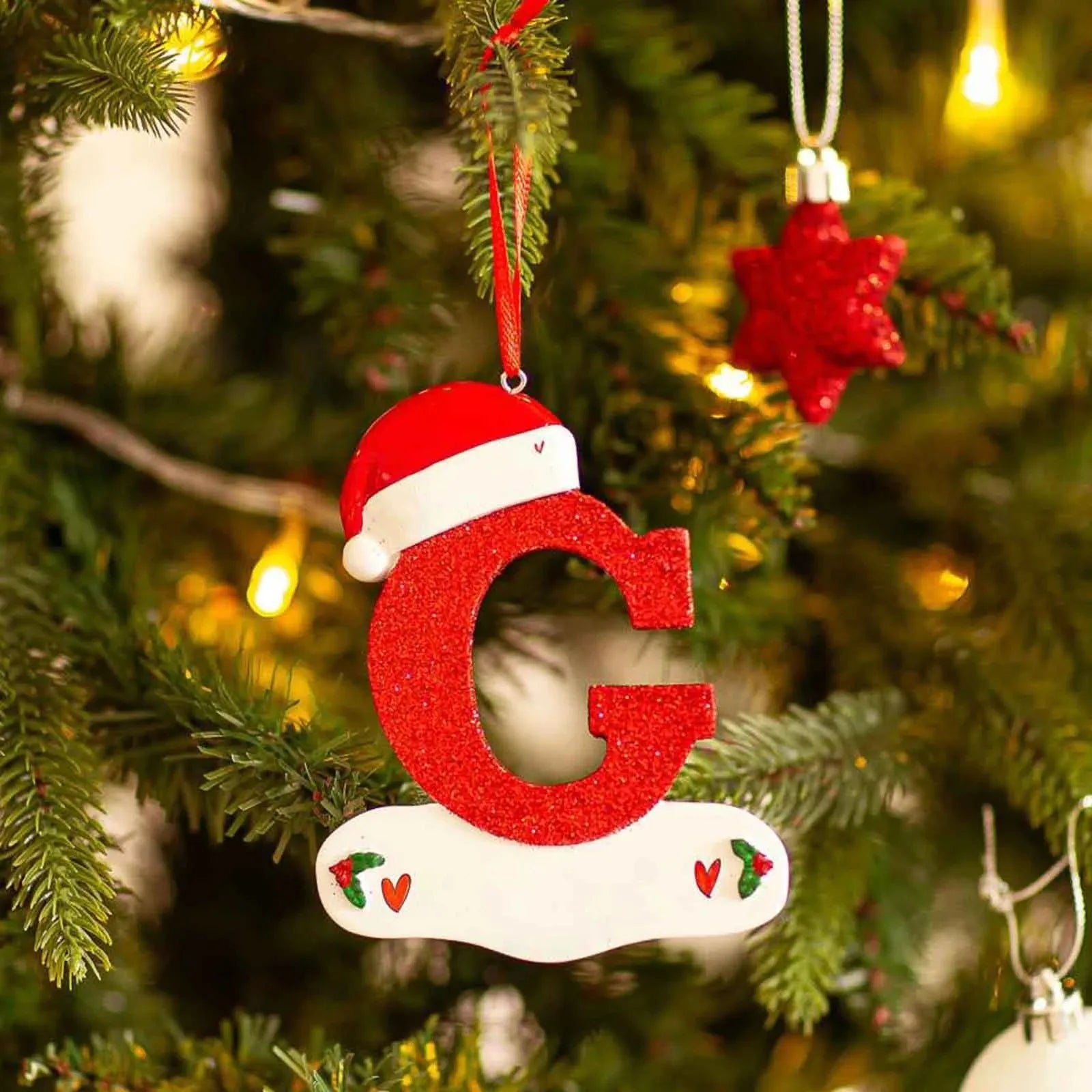 Christmas Tree Decoration for Home 2025 Letter Pendant