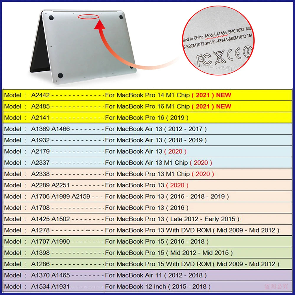 Silicone Laptop Case for MacBook