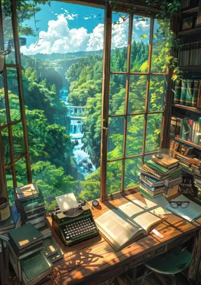 Blue Cabin Beach & Forest Canvas Wall Art