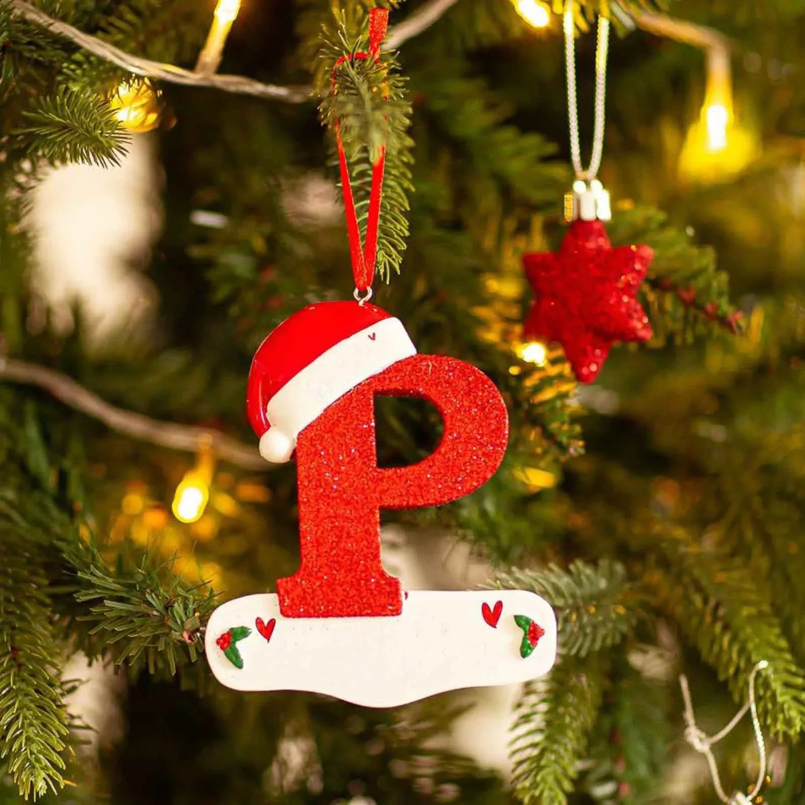 Christmas Tree Decoration for Home 2025 Letter Pendant