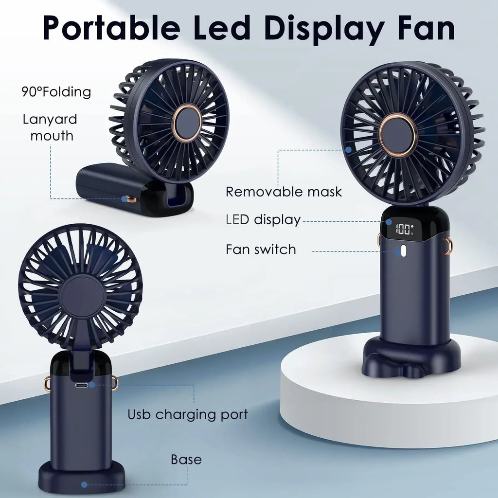 Portable Handheld & Neck Fan with Phone Holder