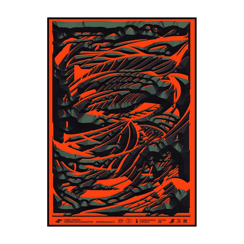 Vintage Abstract Canvas Wall Art Poster