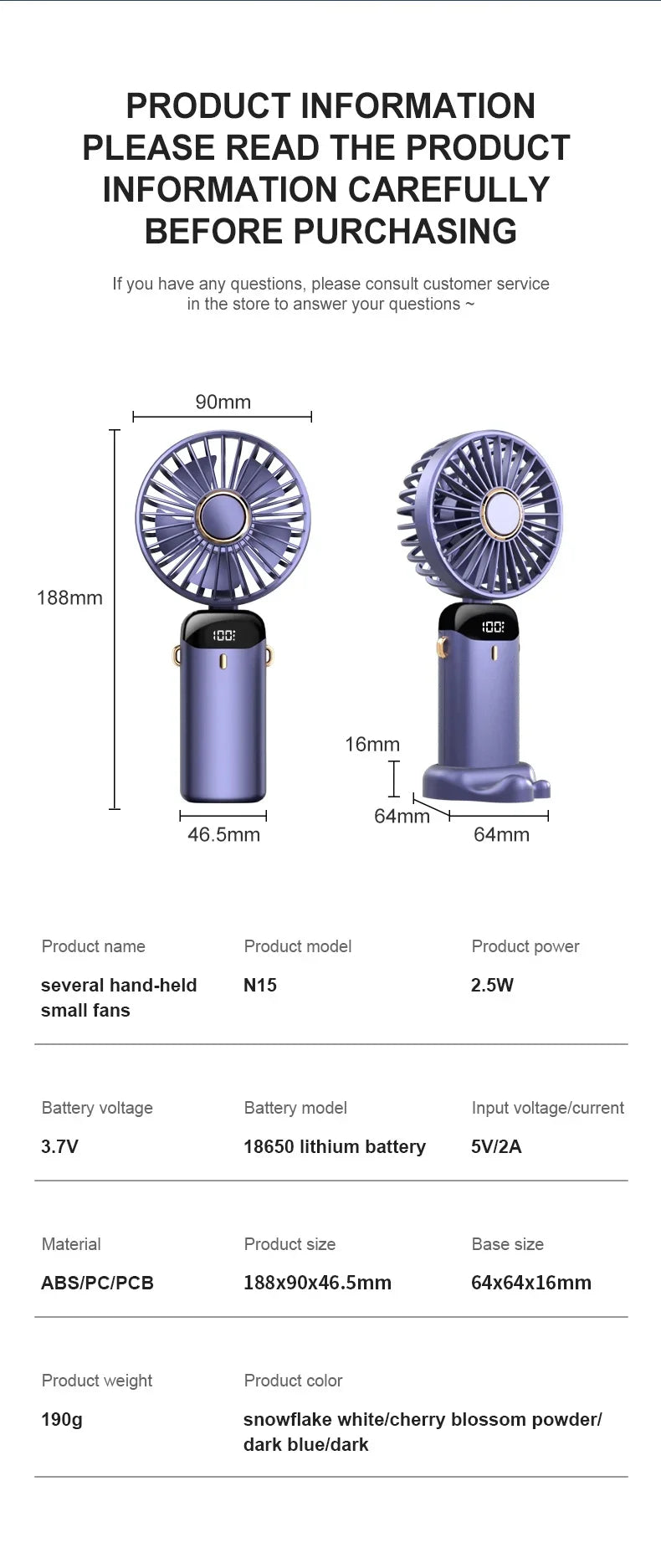 Portable Handheld & Neck Fan with Phone Holder