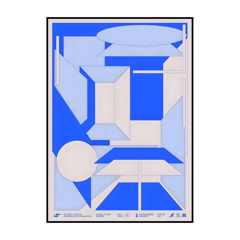 Vintage Abstract Canvas Wall Art Poster