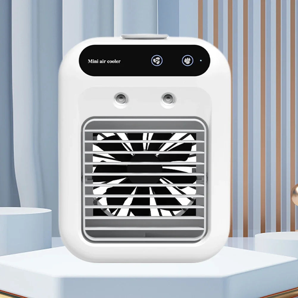 USB Mini Air Conditioning Fan & Humidifier – Portable Cooling Chiller