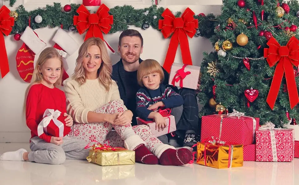 Red Christmas Bows Outdoor Decorations