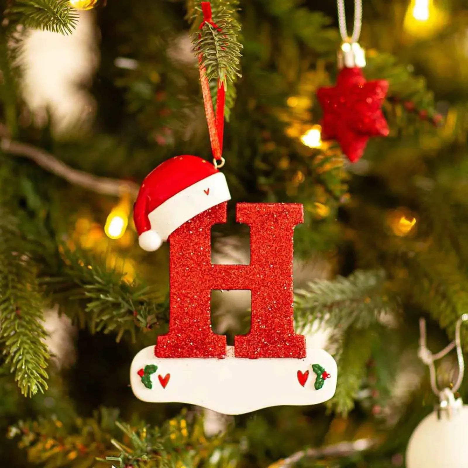 Christmas Tree Decoration for Home 2025 Letter Pendant