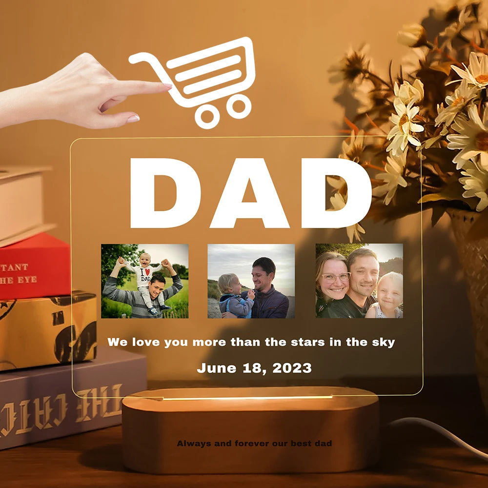 Memory Glow 3D Personalized Night Light