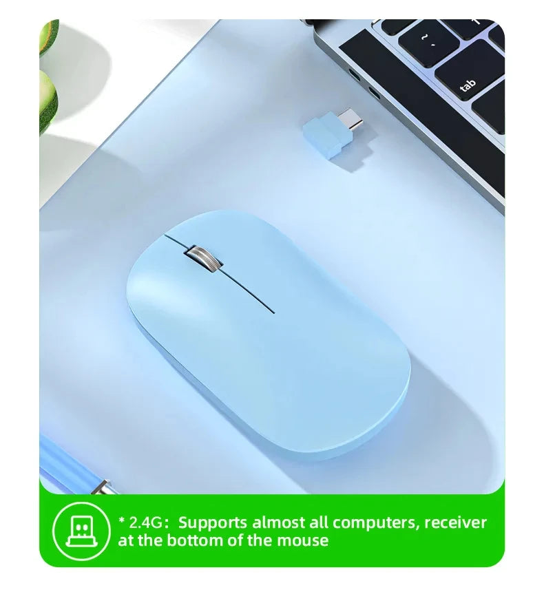 Xiaomi Wireless Mouse Type-C Charging Silent Click Portable Office Ergonomic Laptop Universal Lightweight Office Game No-Noise