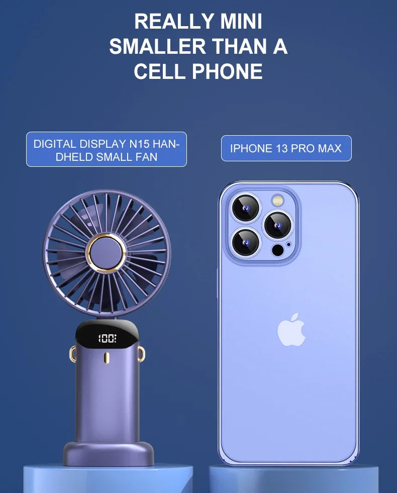 Portable Handheld & Neck Fan with Phone Holder