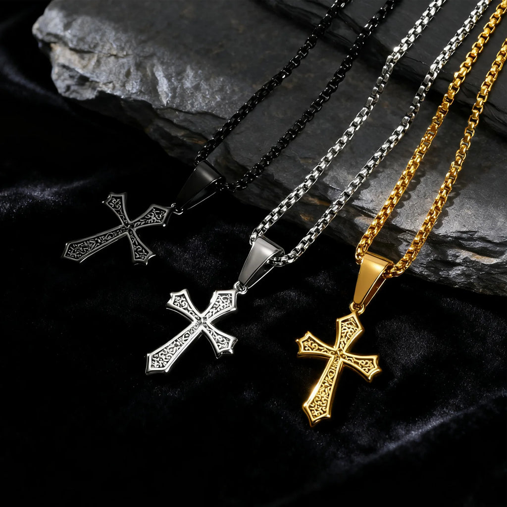 Hip Hop Cross Pendant Necklace