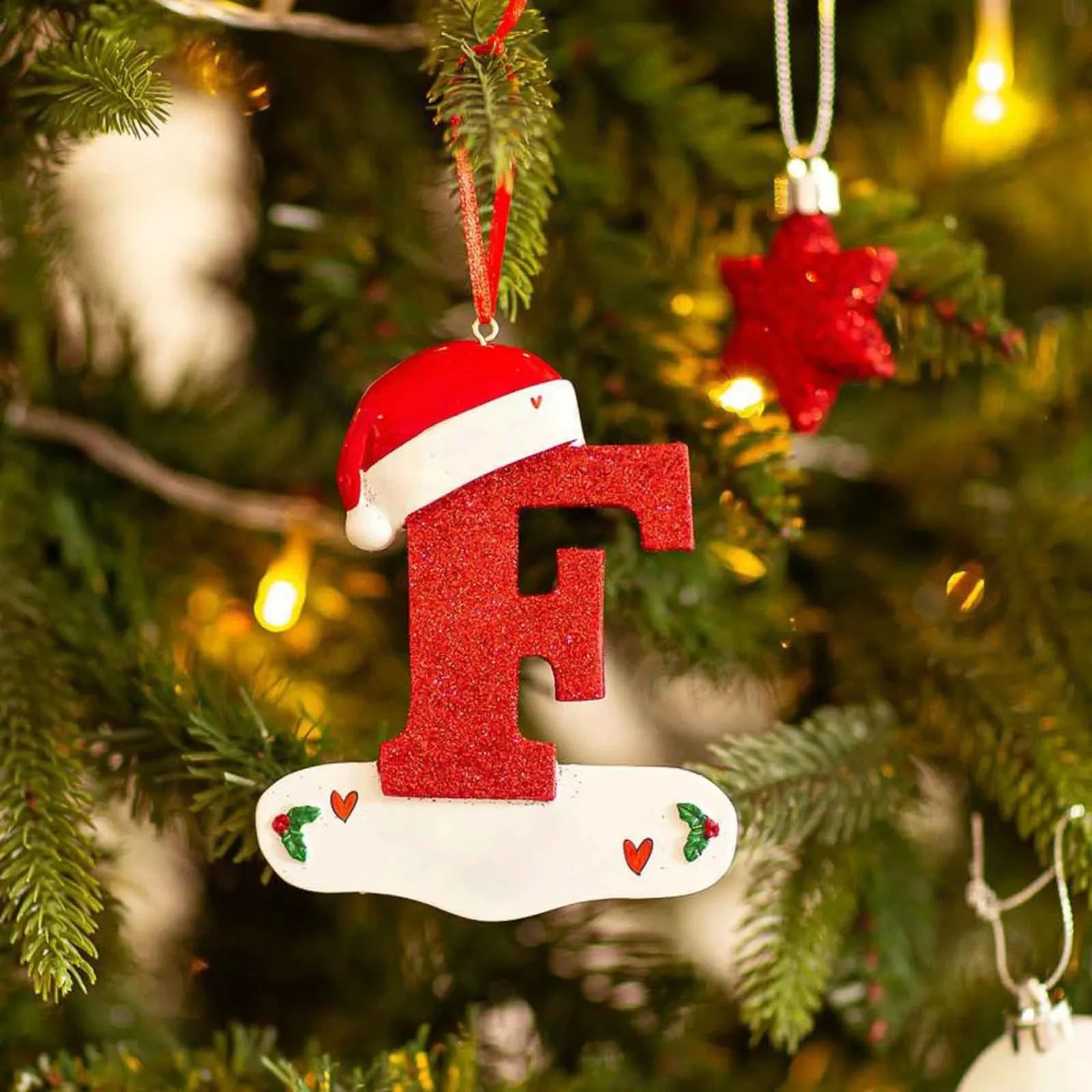Christmas Tree Decoration for Home 2025 Letter Pendant