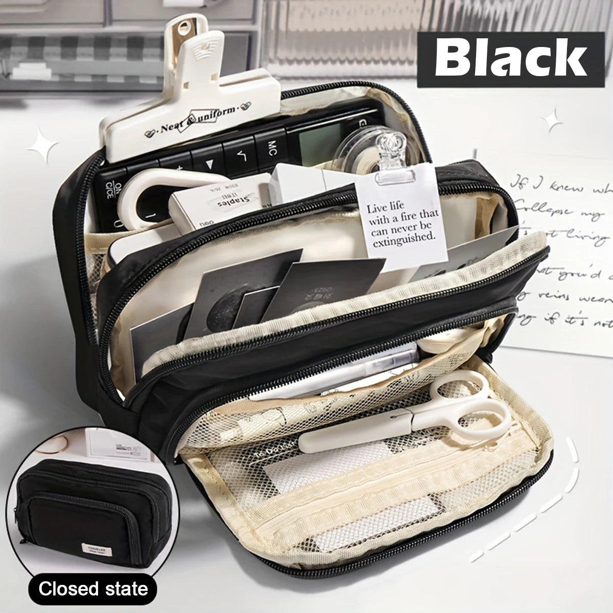 Large Capacity School Pencil Case