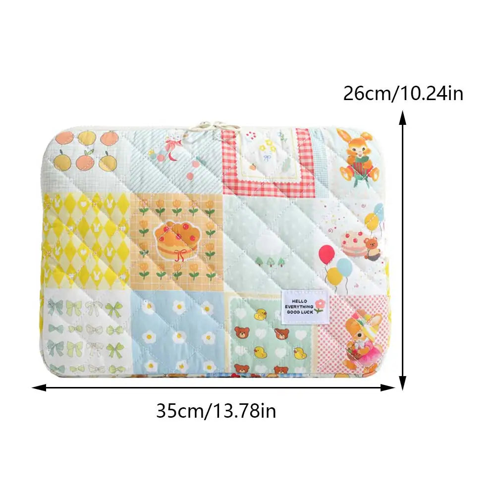 11/13/15 Inch Flower Pattern Laptop Sleeve Case Bag Shockproof Computer Cover Bag Laptop Protective Bag for MacBook Air Ipad