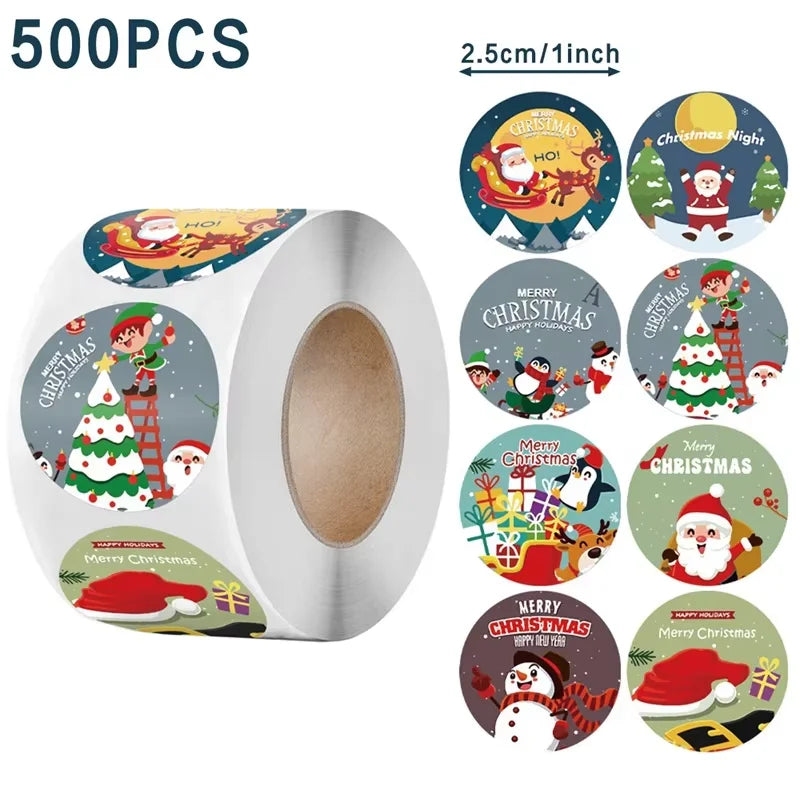 500Pcs Christmas Stickers Set