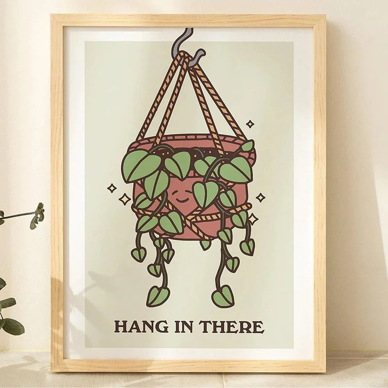 Green Botanical Leaves Canvas Wall Art