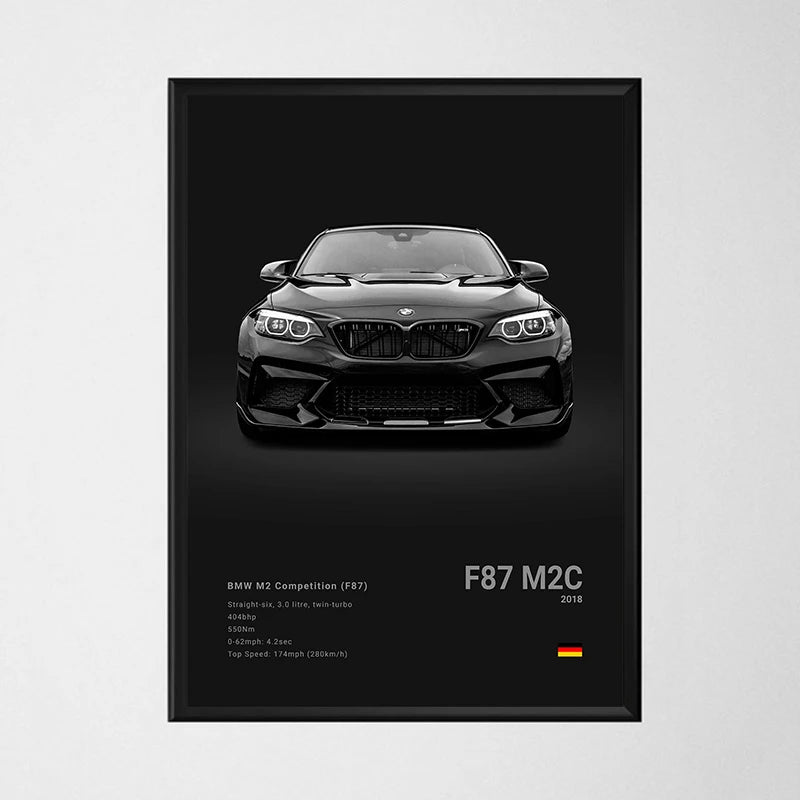 Luxury Sports Cars Canvas Wall Art Poster