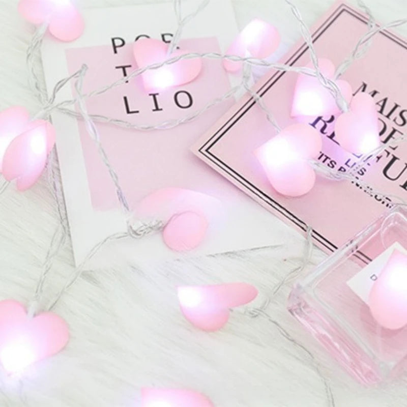 1 5M LED Flower String Lights Artificial Rose Bouquet Romantic Fairy Light Garland Valentines Day Wedding Party Decor