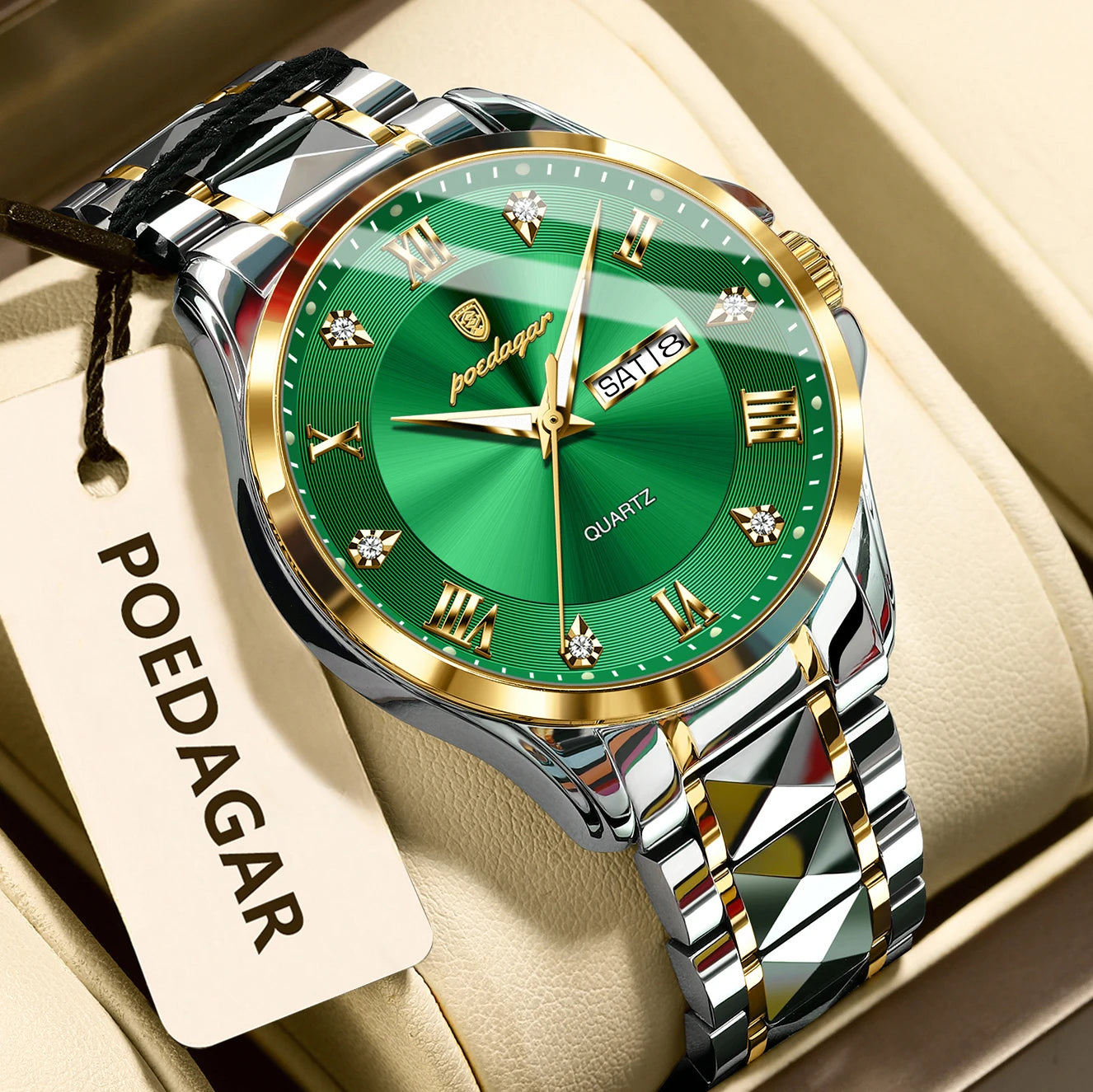 POEDAGAR Luxury Men's Quartz Watch