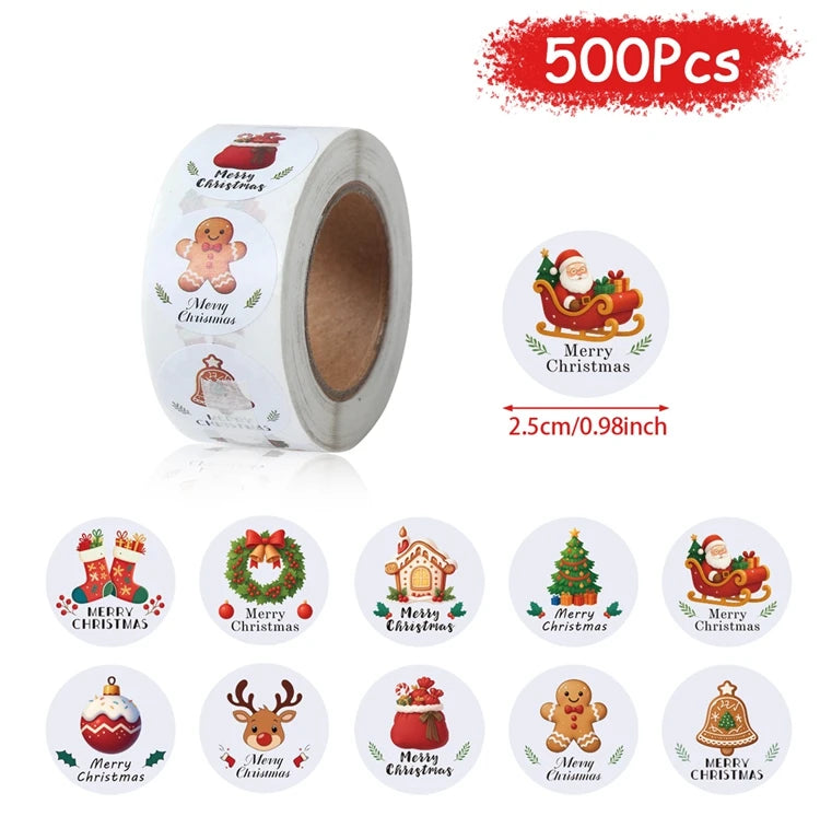 500Pcs Christmas Stickers Set