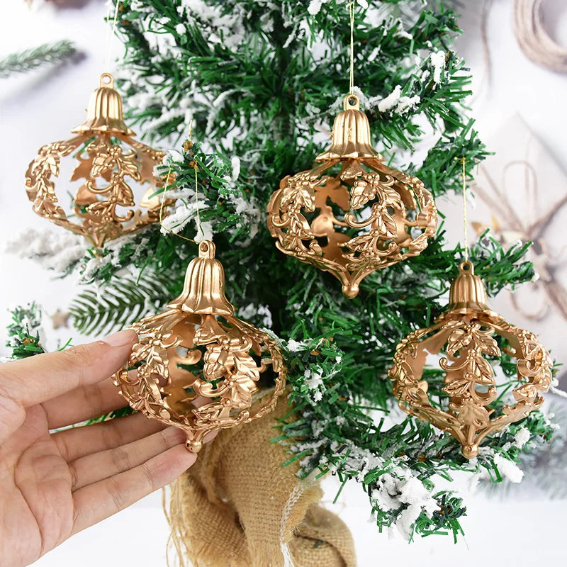 Golden Christmas Balls Plastic