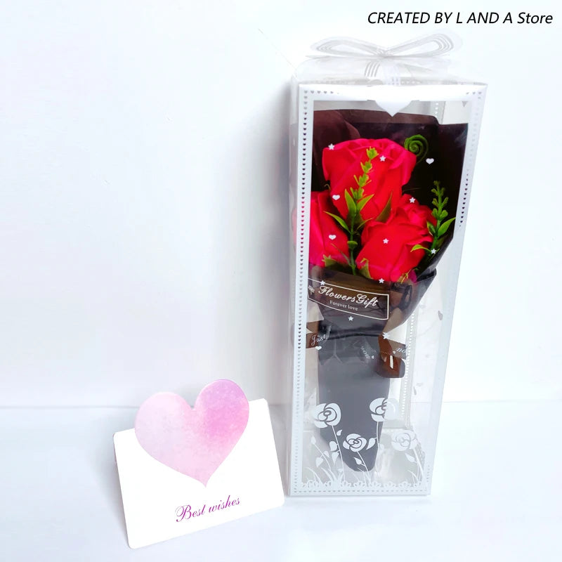 Rose Soap Flower Bouquet Gift Box