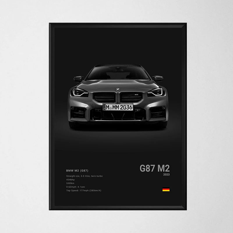 Luxury Sports Cars Canvas Wall Art Poster