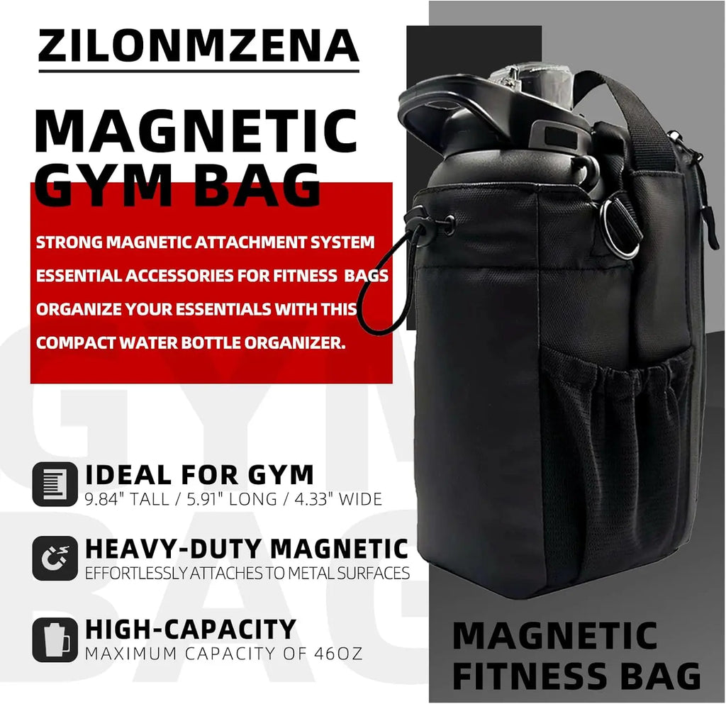 Magnetic Gym Water Bottle & Phone Storage Bag