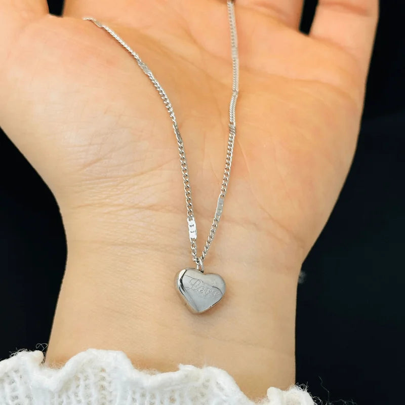 Golden Heart Stainless Steel Necklace