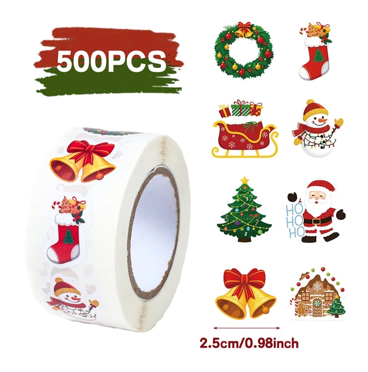 500Pcs Christmas Stickers Set