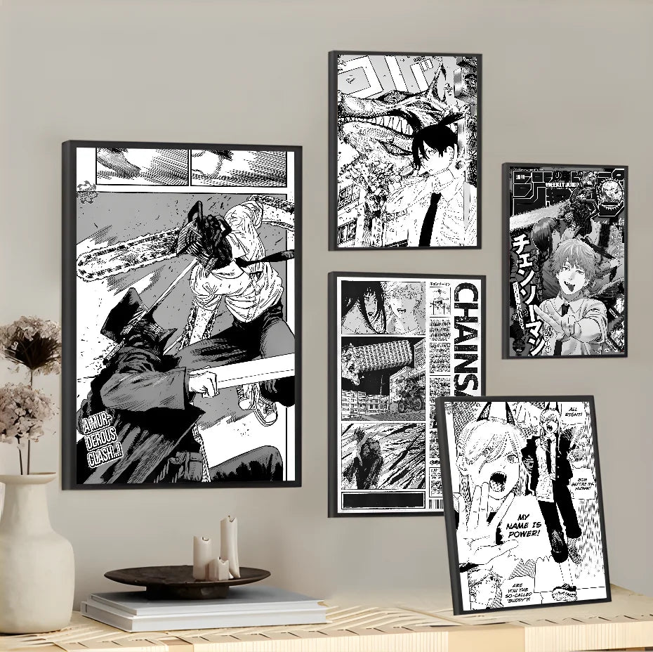Chainsaw Man Anime Poster – Waterproof Wall Art
