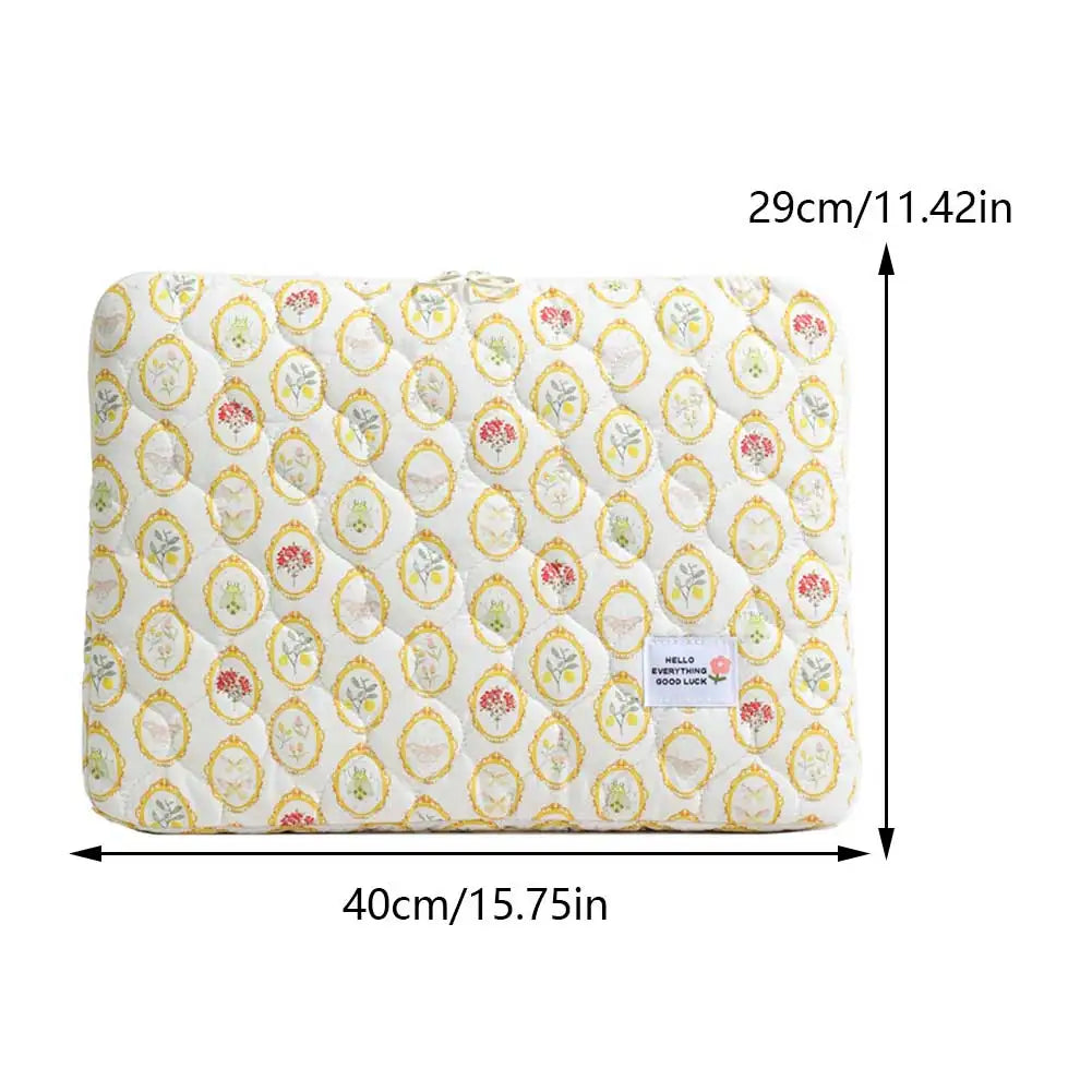 11/13/15 Inch Flower Pattern Laptop Sleeve Case Bag Shockproof Computer Cover Bag Laptop Protective Bag for MacBook Air Ipad
